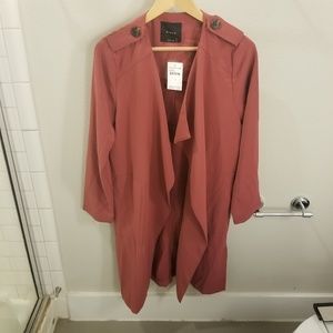 Mauve duster / open trench NWT Size Medium